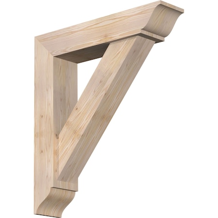 Ekena Millwork Traditional Traditional Smooth Bracket w/ Offset Brace, Douglas Fir, 7 1/2"W x 34"D x 38"H BKT0806X34X38TRA01SDF